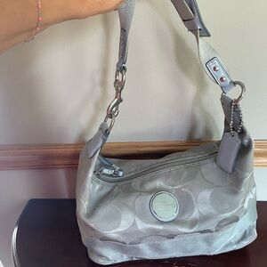 Coach Silver Shoulder Bag